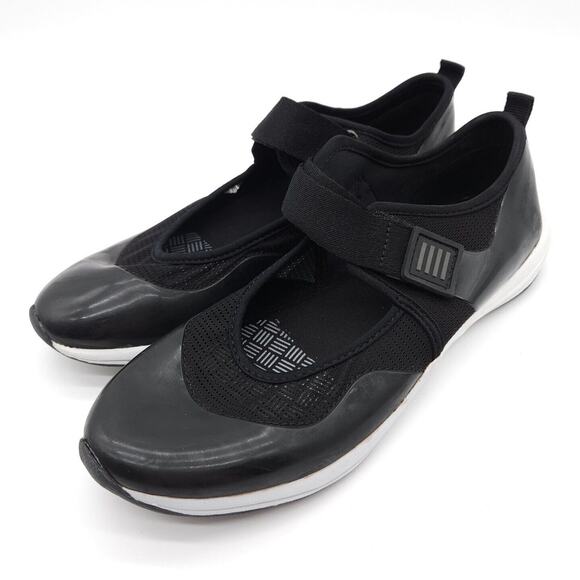 Lands End (Womens Size 9 B) Mesh Black Strap Mary Jane Loafer Shoes‎ 400770 - Picture 1 of 7